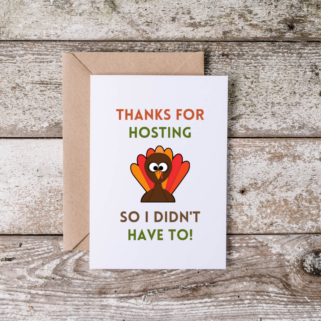 Thanks for Hosting Card