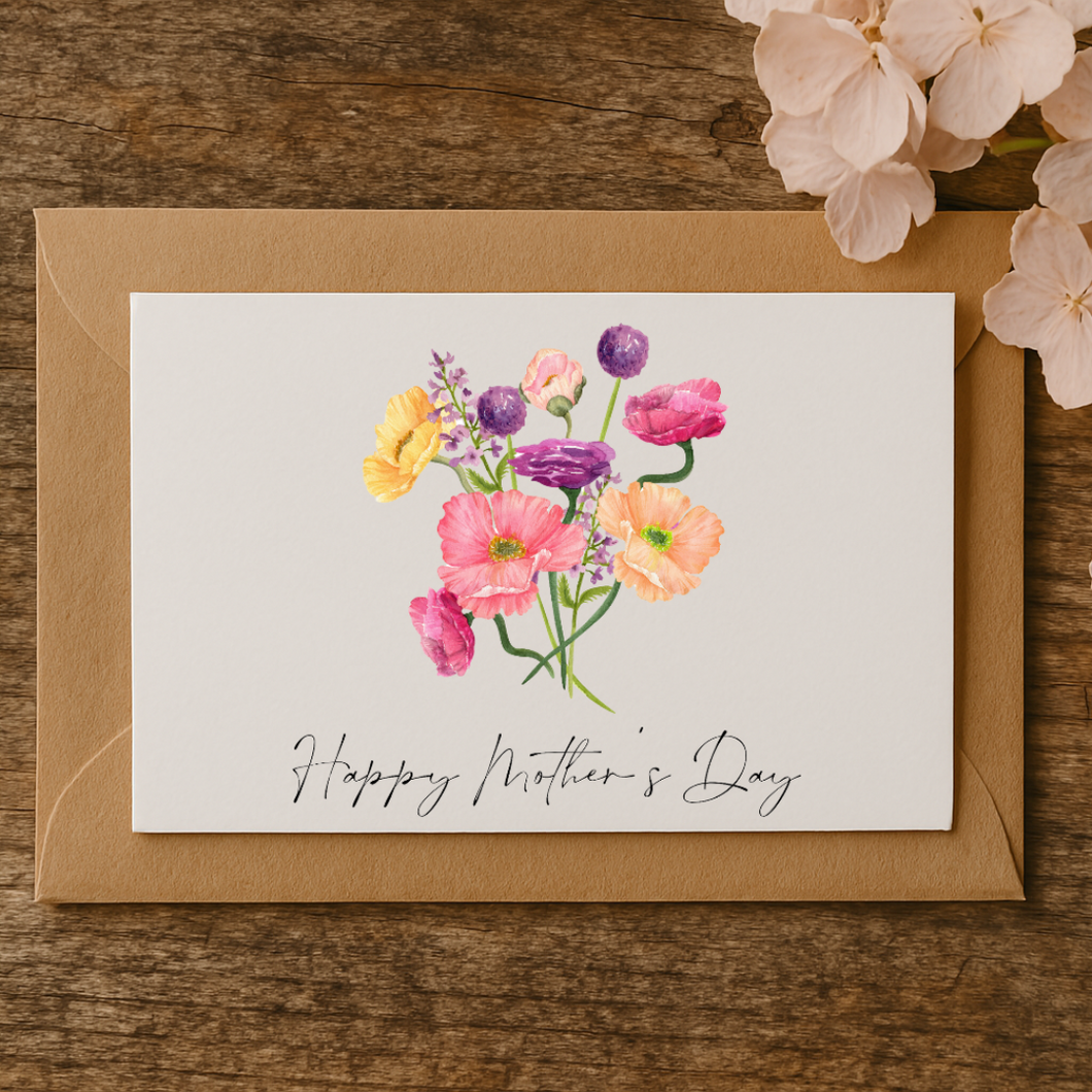 Happy Mother's Day, floral, CARD